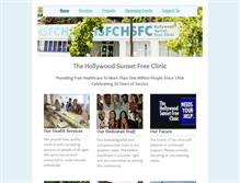 Tablet Screenshot of hsfreeclinic.org